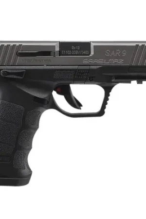 Price Drop | SAR USA SAR9 9mm 4.4" 17rd Pistol w/ Front Serrations - Stainless / Black