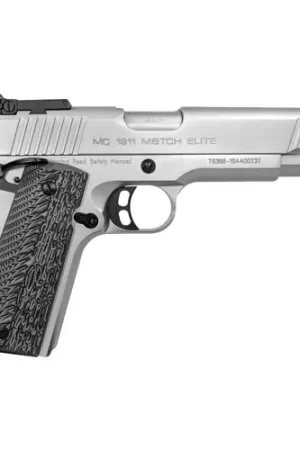 EAA Girsan MC1911 Match Elite 45ACP 5" 8rd Pistol - Chrome w/ G10 Grips - While Supplies Last