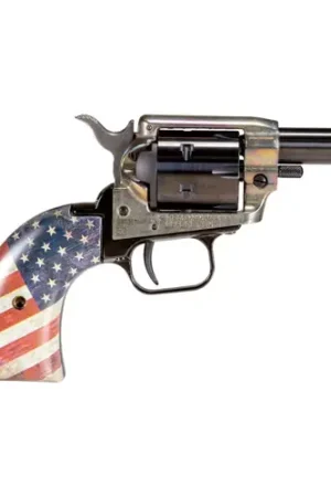 HERITAGE MANUFACTURING Barkeep 22LR 2.7" 6rd Revolver - Case Hardened w/ US Flag Grip - Last Chance