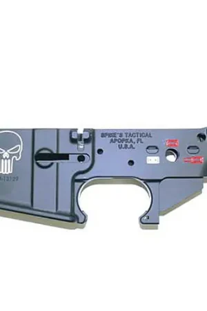 Sale - SPIKES TACTICAL PUNISHER STRIPPD LWR 5.56 BLK