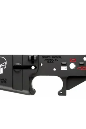 Order Direct | SPIKES TACTICAL Punisher Color Filled Multi-Caliber AR15 Stripped Lower Receiver - Black