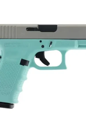 Best Value | GLOCK G19 G4 9mm 4.02" 15rd Pistol - Silver | Robins Egg Blue