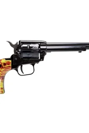 Newly Available - HERITAGE MANUFACTURING Rough Rider Heater 22 Magnum 6.5" 6rd Revolver - Flame Cylinder / Grips
