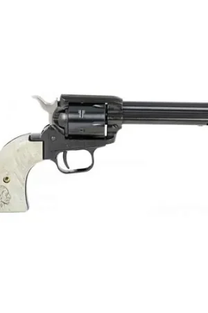 Discount | HERITAGE MANUFACTURING Rough Rider 22LR / 22WMR 4.75" 6rd Revolver - Black / Buffalo Nickel Engraved