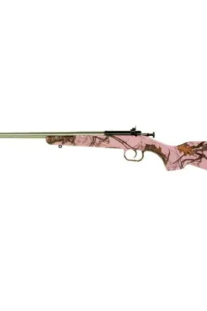 Act Fast | KEYSTONE Crickett 22 LR 16.1" Single Shot Bolt Rifle - Mossy Oak Pink Blaze / Stainless
