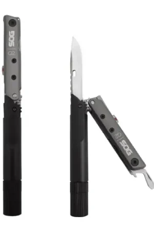 SOG Baton Q2 4 Tool Blk/Gray Aluminum Handle - Only a Few Left
