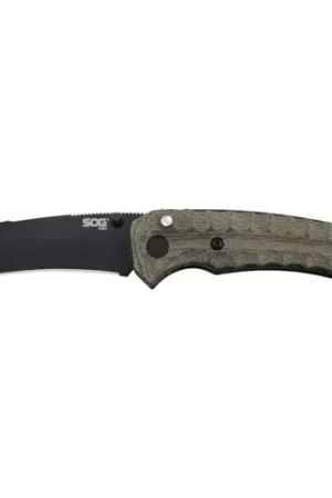 Hot Deal - SOG Kiku - Assisted, VG10, Black