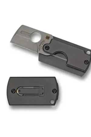 Best Price | SPYDERCO Dog Tag Folder Gen4 Aluminium Plain Edge