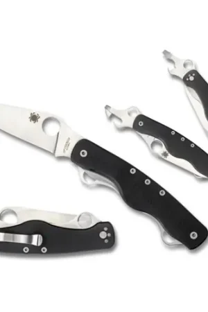 Factory Direct | SPYDERCO ClipiTool Standard G-10 Black Plain Edge
