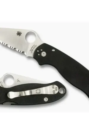 Clearance Deal - SPYDERCO Para 3 G-10 Black Serrated Edge