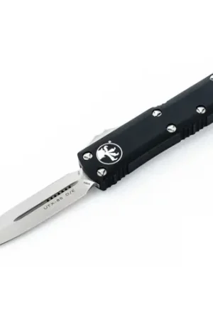MICROTECH KNIVES 232-10 UTX-85 D/E - Black Handle -Contoured - Top Rated