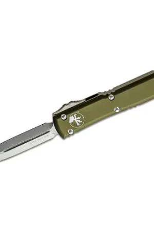 Fast Delivery | MICROTECH KNIFE Ultratech AUTO OTF Knife 3.46" Stonewashed Double Edge Dagger Blade - OD Green