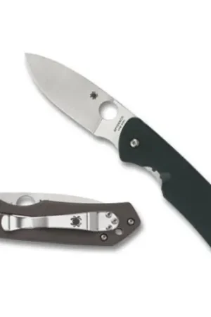 Almost Gone - SPYDERCO Brouwer G-10 Green/Titanium Plain Edge
