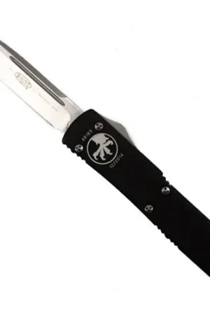 Just Released - MICROTECH KNIVES Ultratech AUTO OTF Knife 3.46" Drop Point Blade w/ Black Aluminum Handles