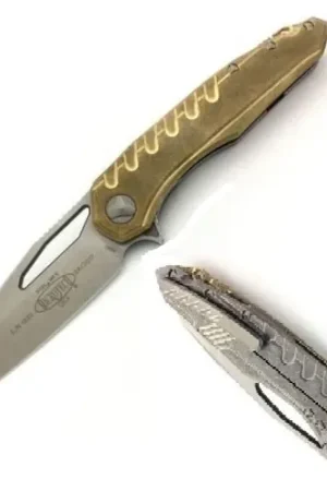 Special Discount | MICROTECH KNIVES SIGIL BRASS HANDLE STONEWASHED S/E 196-10BR