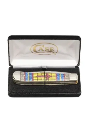 Brand New | CASE KNIVES Emblsh Smooth Natural Bone Trappr Velvet Box Cross