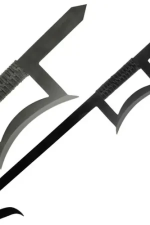 Great Value | BLADESUSA Hook 33.25" Stainless Black Bladed Twin Swords