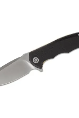 Flash Deal - CIVIVI Praxis Black G10 Handle Golden S/S Liner Satin