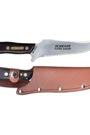 OLD TIMER Deerslayer Fixed 6" Clip Point Blade Knife - Polymer AHandle w/ Leather Sheath | While Supplies Last