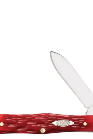 Affordable - CASE KNIVES Dark Red Bone Peach Seed Center Jack 6225 1/2
