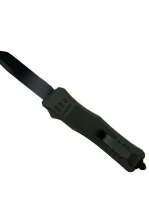 Customer Favorite | MASTER CUTLERY Out the Front Knife 3.5" Tanto Plain Blade | Green Handle