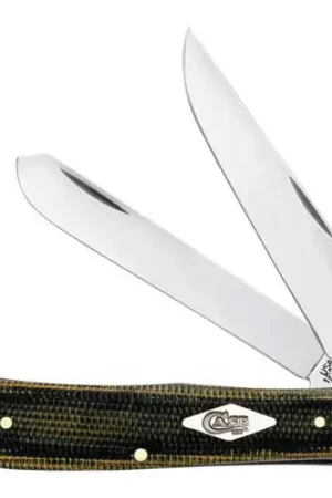 Available Now - CASE KNIVES Smooth Black/Green/Natural Canvas Micarta Trapper