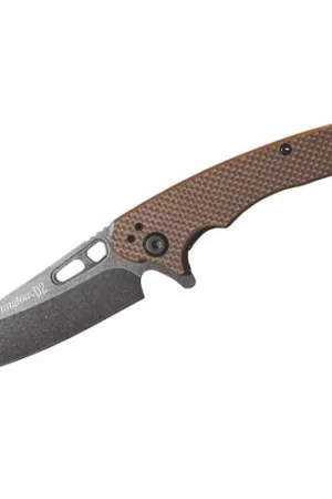 While Supplies Last - REMINGTON EDC Coping Folder G10 Tan D2 Stonewashed 4"