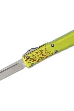 Flash Sale | MICROTECH KNIVES Zombitech AUTO OTF Knife 3.46" Drop Point Blade w/ Zombie Green Aluminum Handles