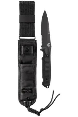 Trending - BENCHMADE Nimravus 4.5" Drop Point Coated Serrated Edge