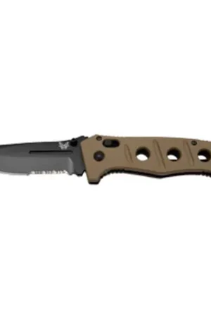 BENCHMADE Adamas 3.82" Drop Point Coated Finish Serrated Edg | Secure Shopping
