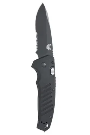 BENCHMADE Auto APB 3.52" Drop Point Coated Serrated Edge - Newly Listed
