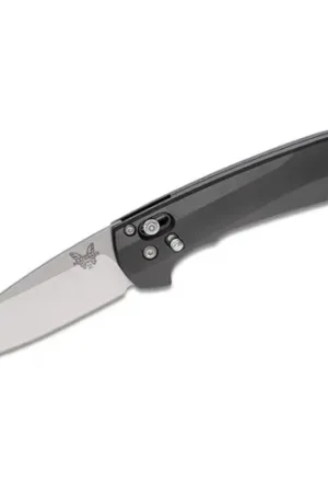 BENCHMADE Arcane AXIS Assisted Flipper Knife 3.2" Drop Point Blade w/ Black Aluminum Handles | Premium