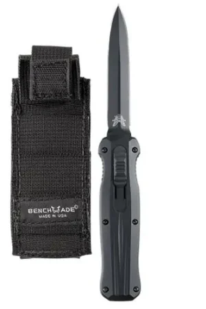 Top Rated - BENCHMADE Pagan 3.96" Spear Point Coated Finish Plain Edge