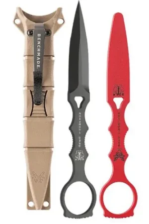 Affordable - BENCHMADE SOCP COMBO 3.22" Double-Edge Dagger Blade + Trainer & Sheath