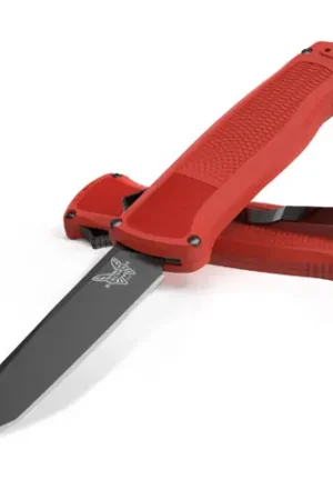 BENCHMADE 5370BK-04 Shootout OTF Auto Knife 3.51" Tanto Blade - Mesa Red Grivory Handles | Highly Rated