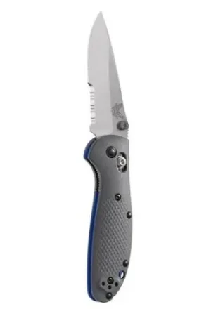 Available Now - BENCHMADE Mini Griptilian 2.91" Sheepsfoot Serrated Satin