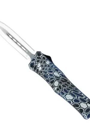 Best Seller - COBRATEC Medium Blue Cobra Skin CTK-1 Dagger Not Serrated