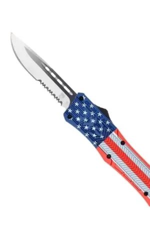 Act Fast - COBRATEC Medium American Flag CTK-1 Drop Serrated