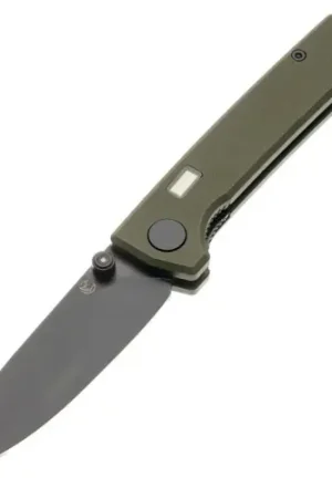 Great Deal | GLOW RHINO Fermi Knife - OD Green Scales Black Thumbstud