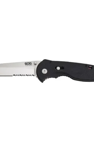 Premium Quality - SOG FLASH II-TANTO SATIN PARTIALLY SERRATED