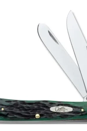 Big Sale - CASE KNIVES Pocket Worn Bermuda Grn Bone Peach Seed Jig Trappr
