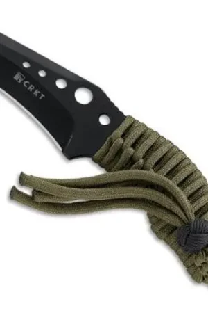 CRKT 2.75" blade recurve Tanto plain edge paracord hand - Special Buy