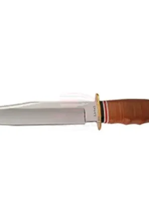 Buy Now | KA-BAR Bowie-Stacked Leather Handle Brown Leather Sheath