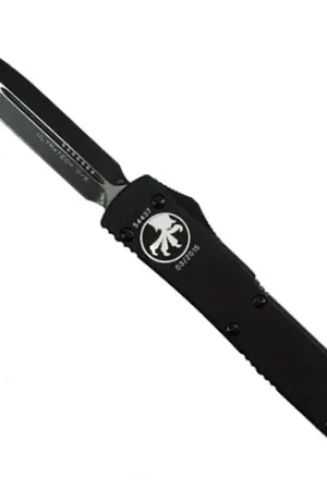 Price Cut | MICROTECH KNIVES Ultratech OTF 3.4" Double Edge Black Tact Smooth