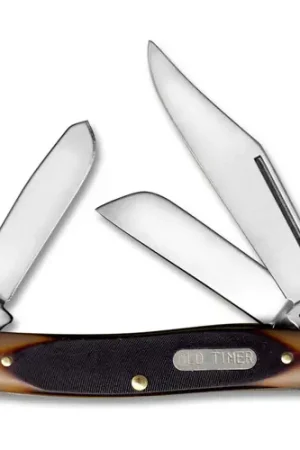 Bargain - OLD TIMER Senior 3Blade Clip Point Sawcut Handle