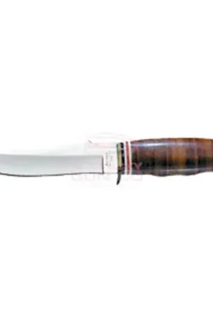 KA-BAR Skinner 8-1/4"-Stacked Leather Hndl Straight Edge | Clearance