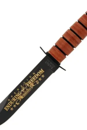 KA-BAR OEF Afghanistan USN - Engrvd Brown Leather Sheath | Newly Listed