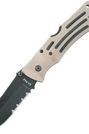 KA-BAR Mule Folder-Desert Tan Pocket Clip Serr Edge - Just Released