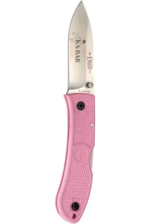 KA-BAR Dozier Folding Hunter-Pink Straight Edge | Customer Favorite