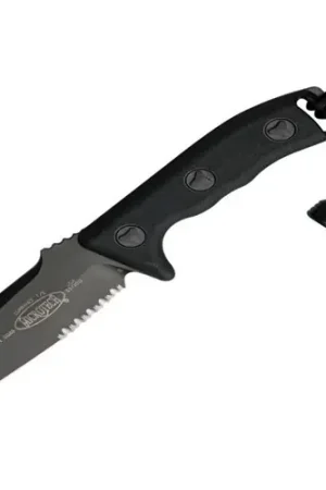 MICROTECH KNIVES Currahee 4.5" Tanto Black Partially Serrated | Popular Choice
